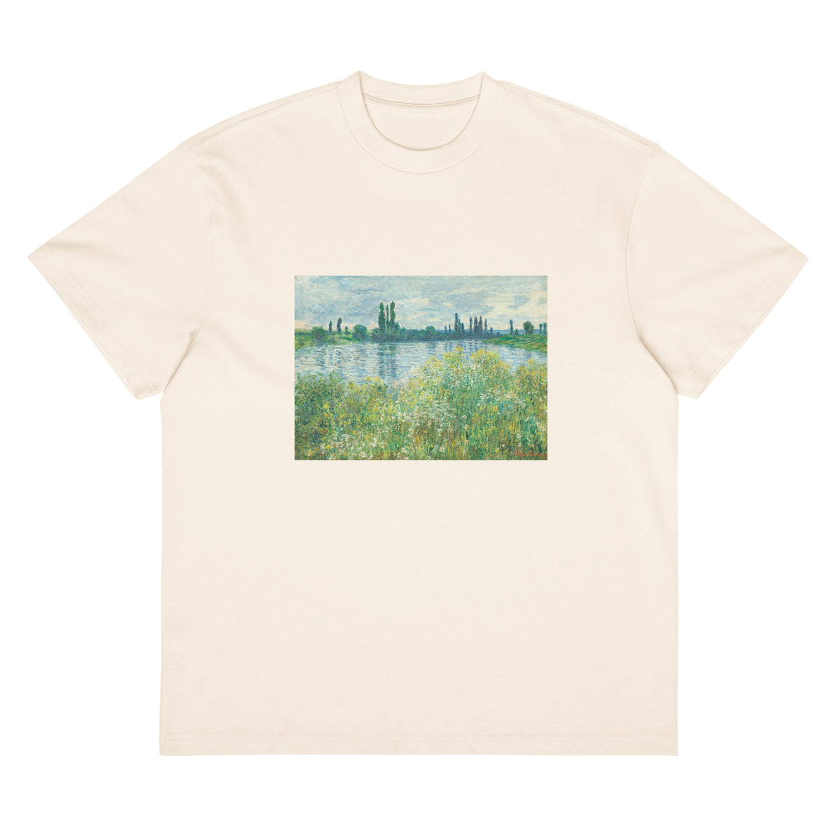 White T-shirt Banks Of The Seine Vetheuil Signature