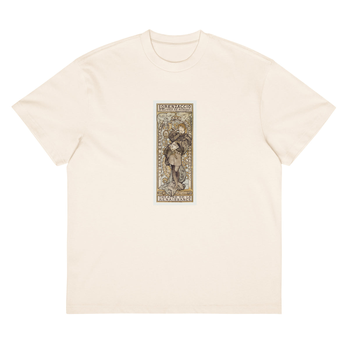 White T-shirt Lorenzaccio Piece En V Actes D Alfred De Musset Adaptation De M Armand D Artois Theatre De La Renaissance - Alphonse Maria Mucha 1869 Signature