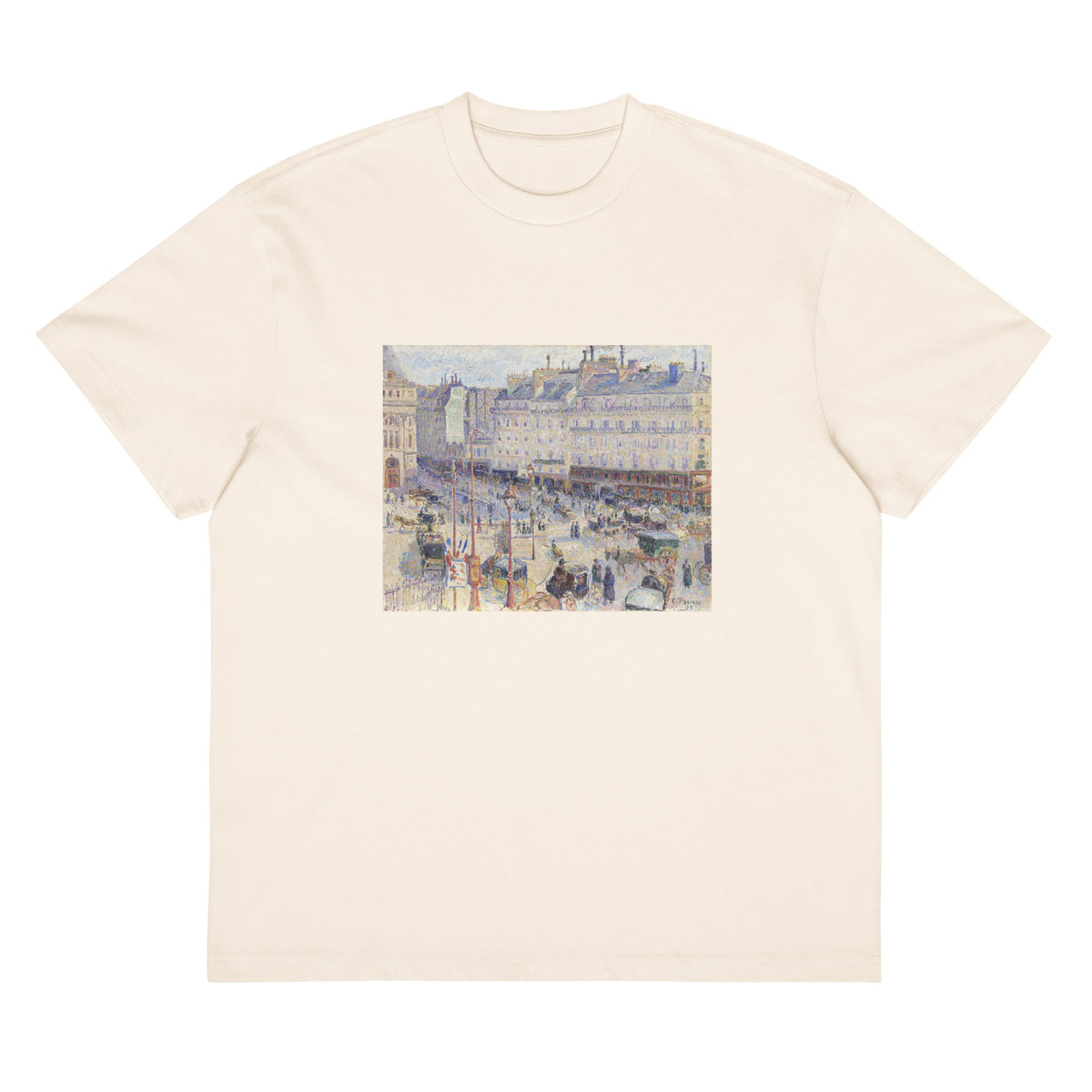 White T-shirt The Place Du Havre Paris Signature