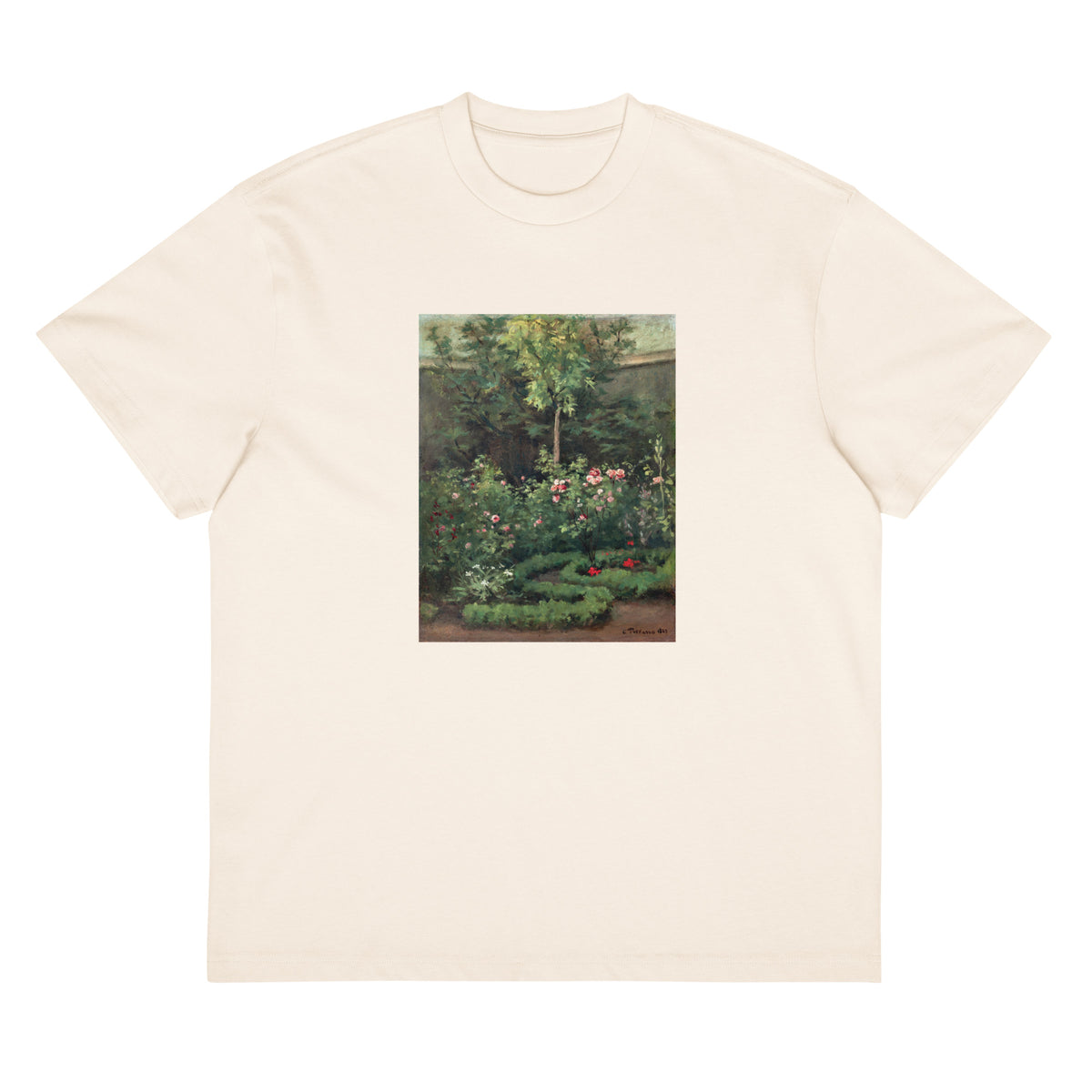 White T-shirt A Rose Garden Signature