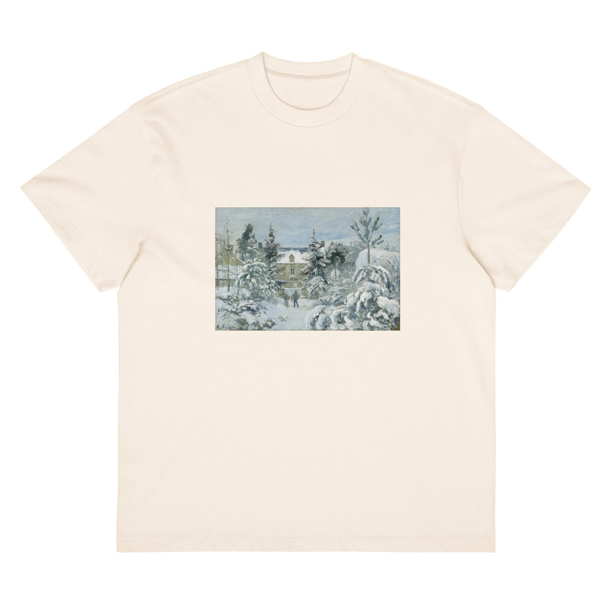 White T-shirt Piette House At Montfoucault Painting In High Resolution Signature