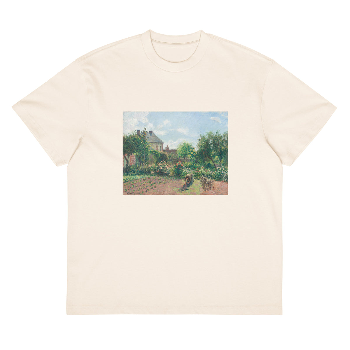 White T-shirt The Artist Garden At Eragny Signature