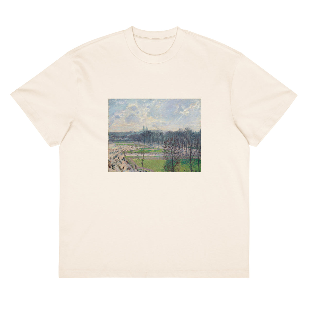 White T-shirt The Garden Of The Tuileries On A Winter Afternoon Signature