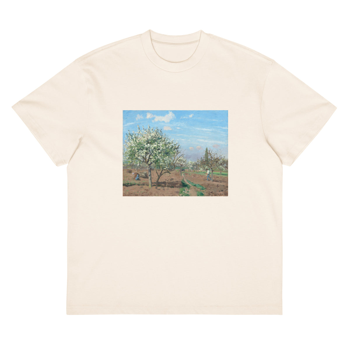 White T-shirt Orchard In Bloom Louveciennes Signature