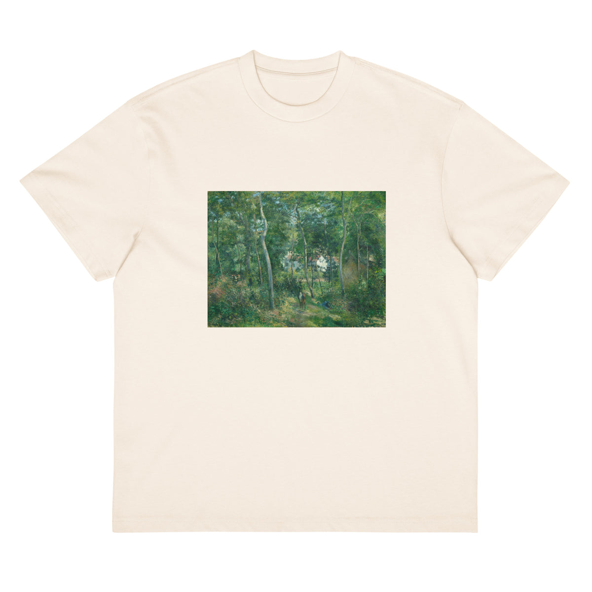 White T-shirt Edge Of The Woods Near L Hermitage Pontoise Signature