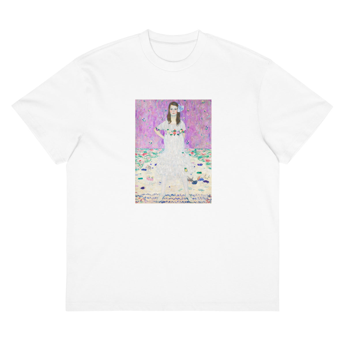 White T-shirt Gustav Klimt S Mada Primavesi Famous Artwork Signature