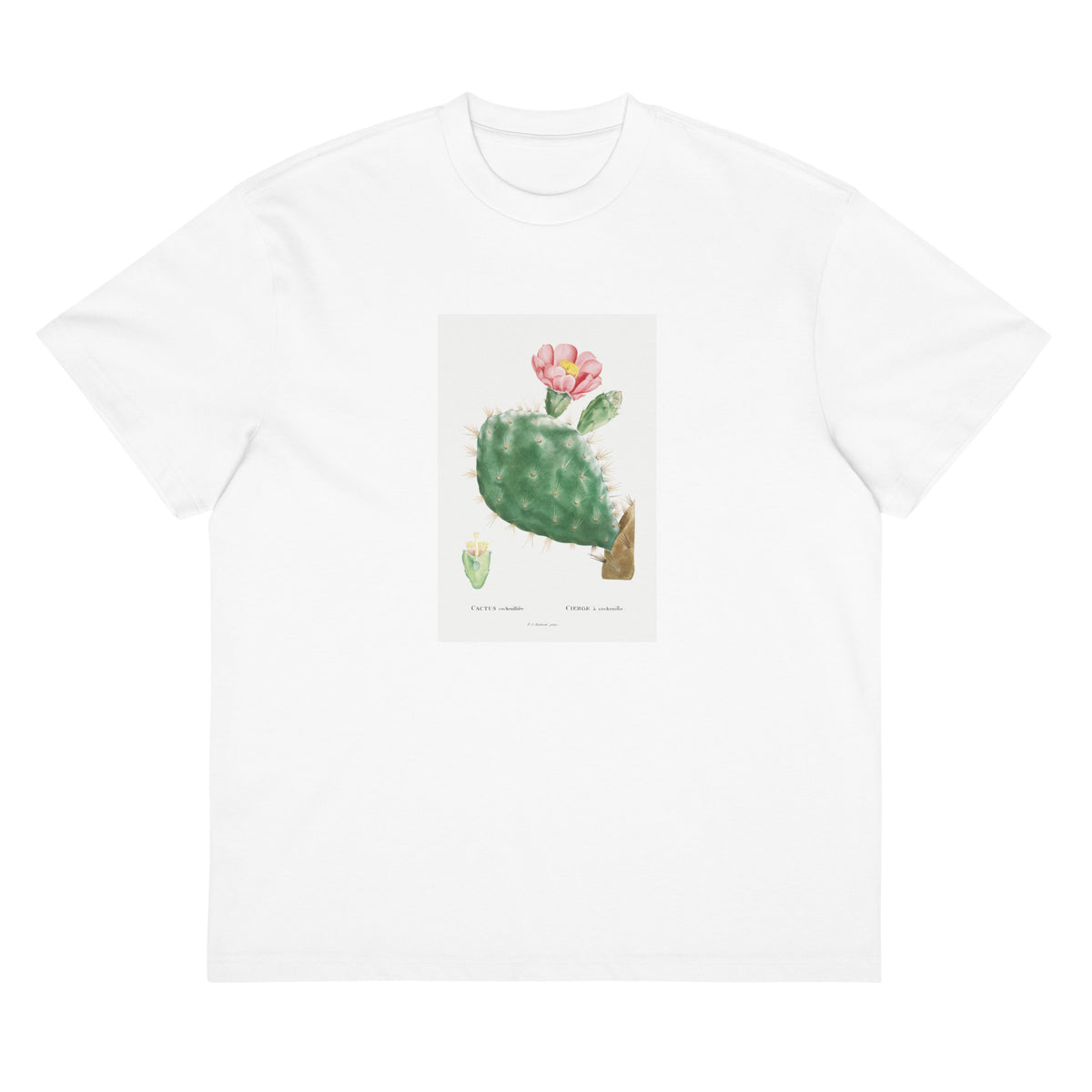 White T-shirt Cactus Cochenillifer Image Signature