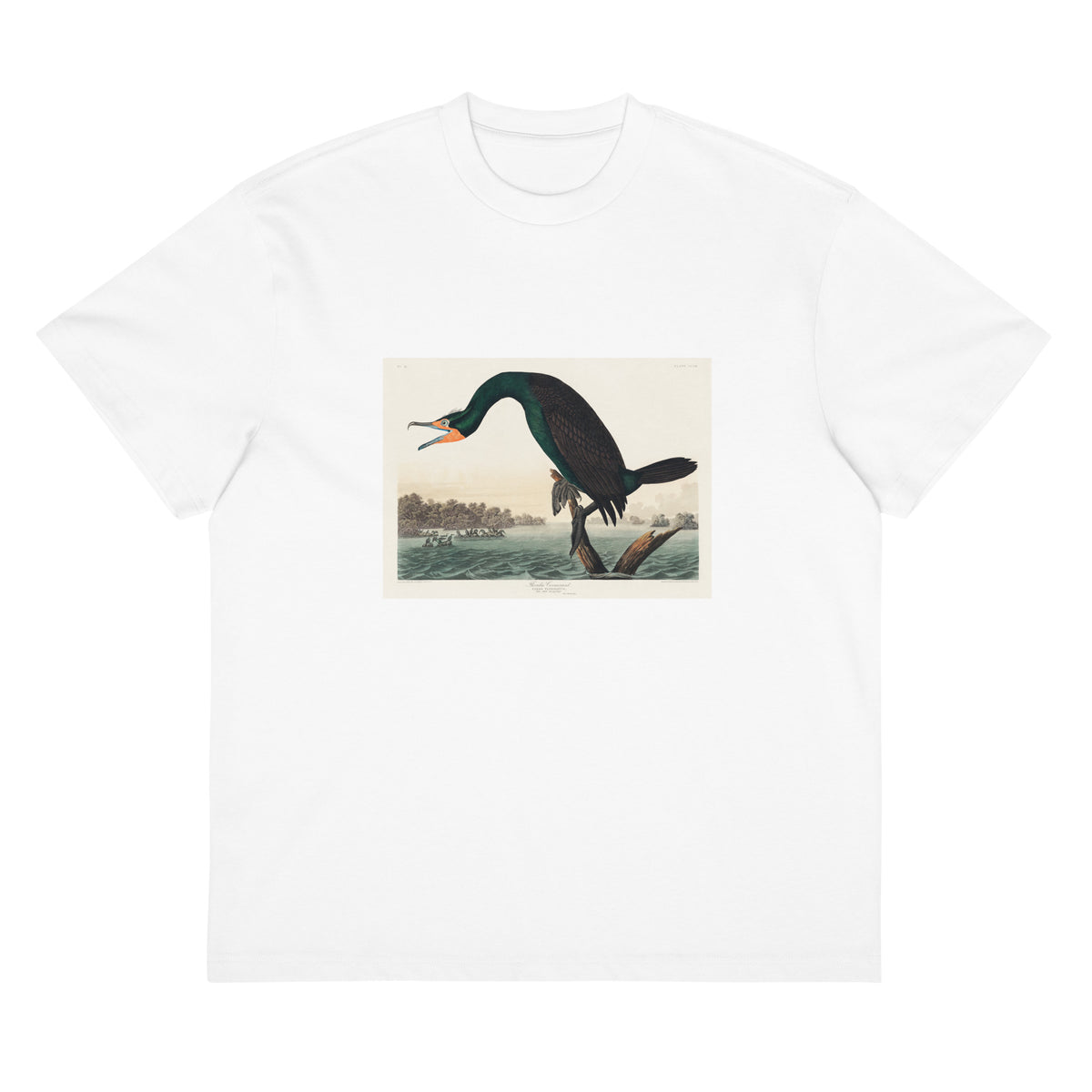 White T-shirt Florida Cormorant Signature