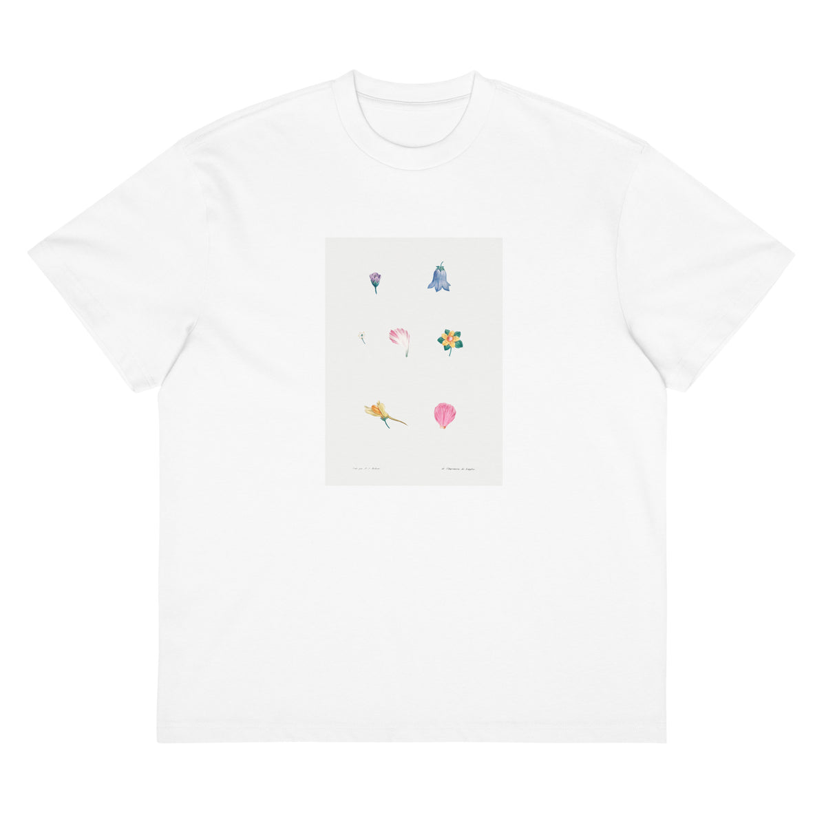 White T-shirt Flower Set Redoute 1759 II Signature