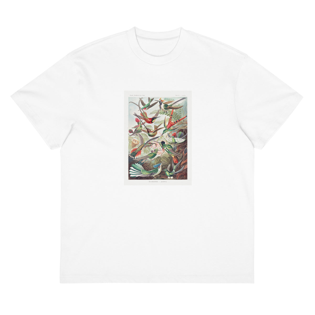 White T-shirt Trochilidae Kolibris Signature