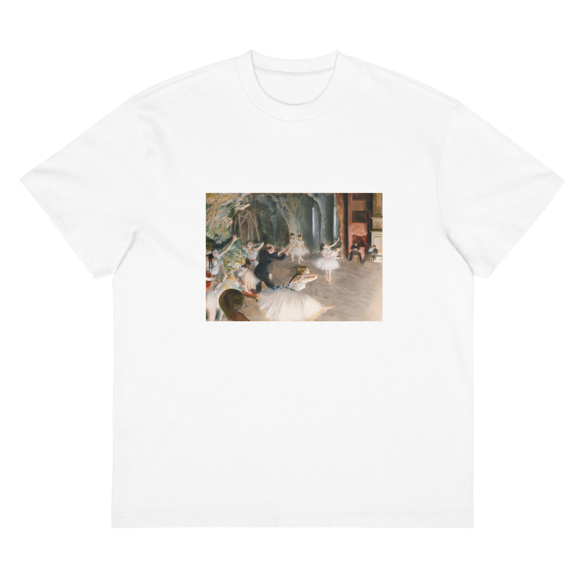 White T-shirt The Rehearsal Onstage Painting In High Resolution Signature