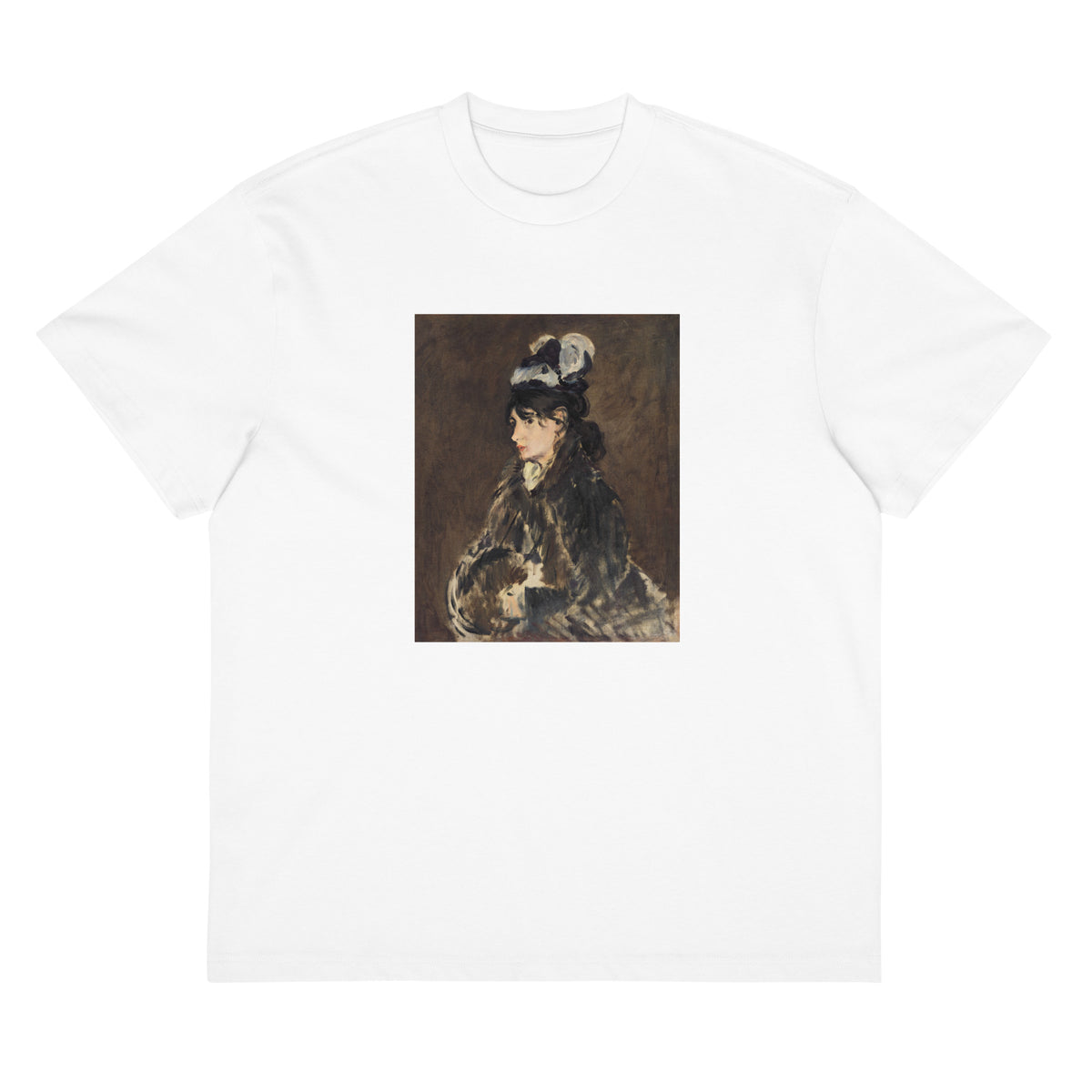 White T-shirt Berthe Morisot C 1869 Painting In High Resolution Signature