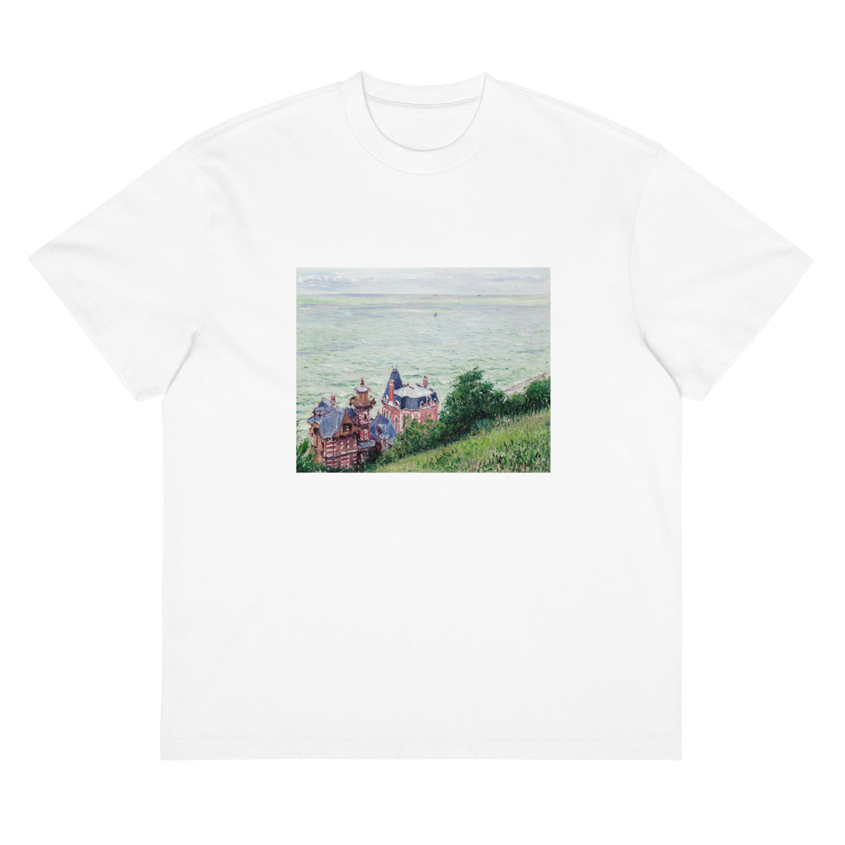 White T-shirt Villas At Trouville Painting In High Resolution Signature