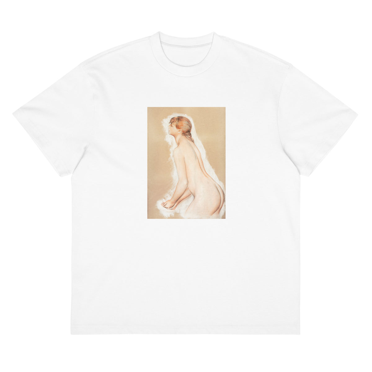 White T-shirt Splashing Figure Study For The Large Bathers Signature