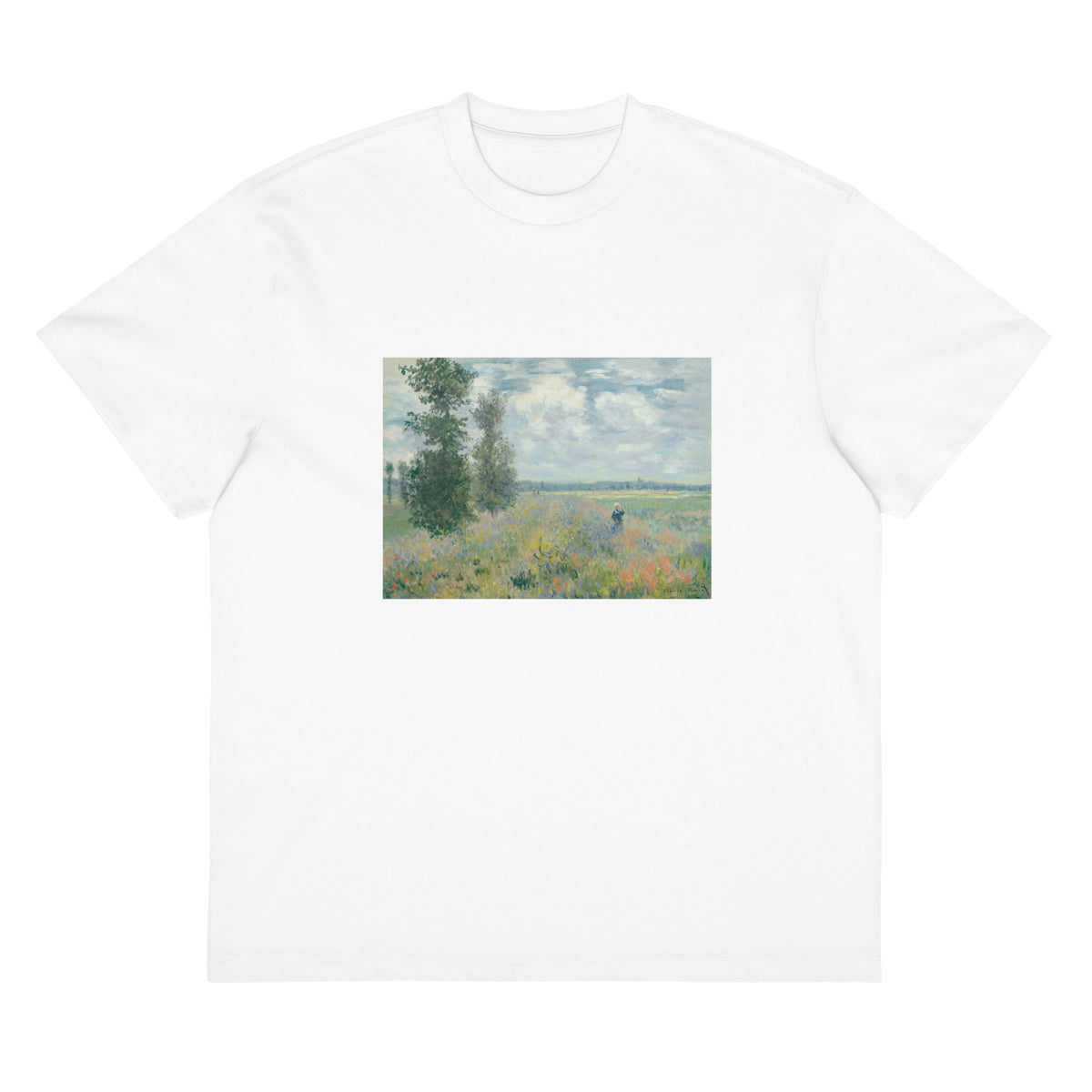 White T-shirt Poppy Fields Near Argenteuil Signature