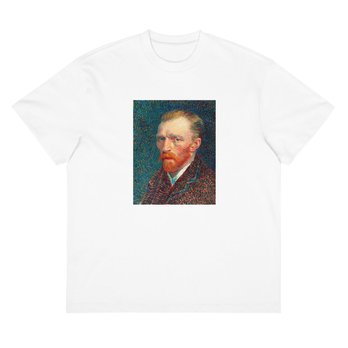 White T-shirt Vincent Van Gogh S Self-Portrait Famous Artworks Signature