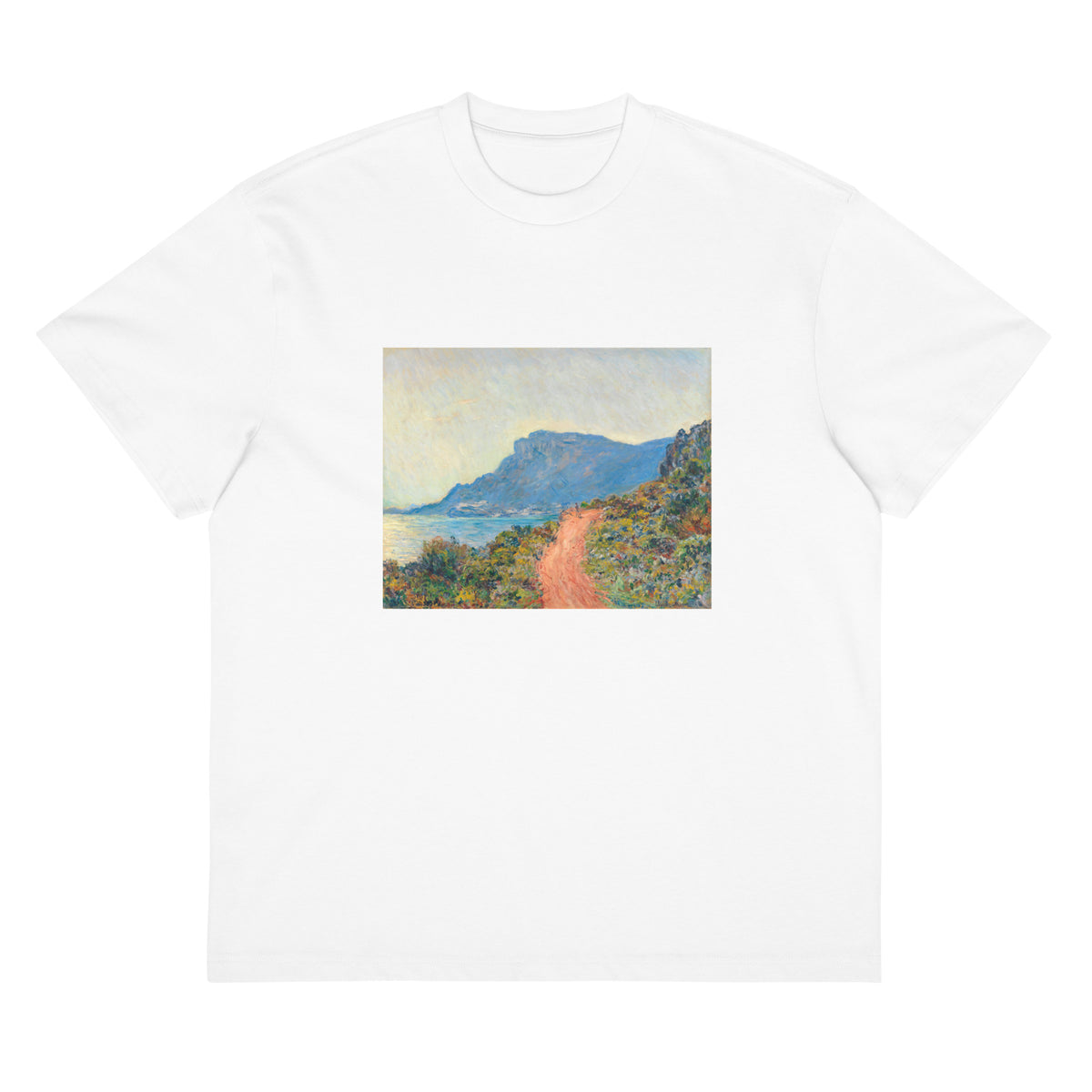 White T-shirt La Corniche Near Monaco Signature