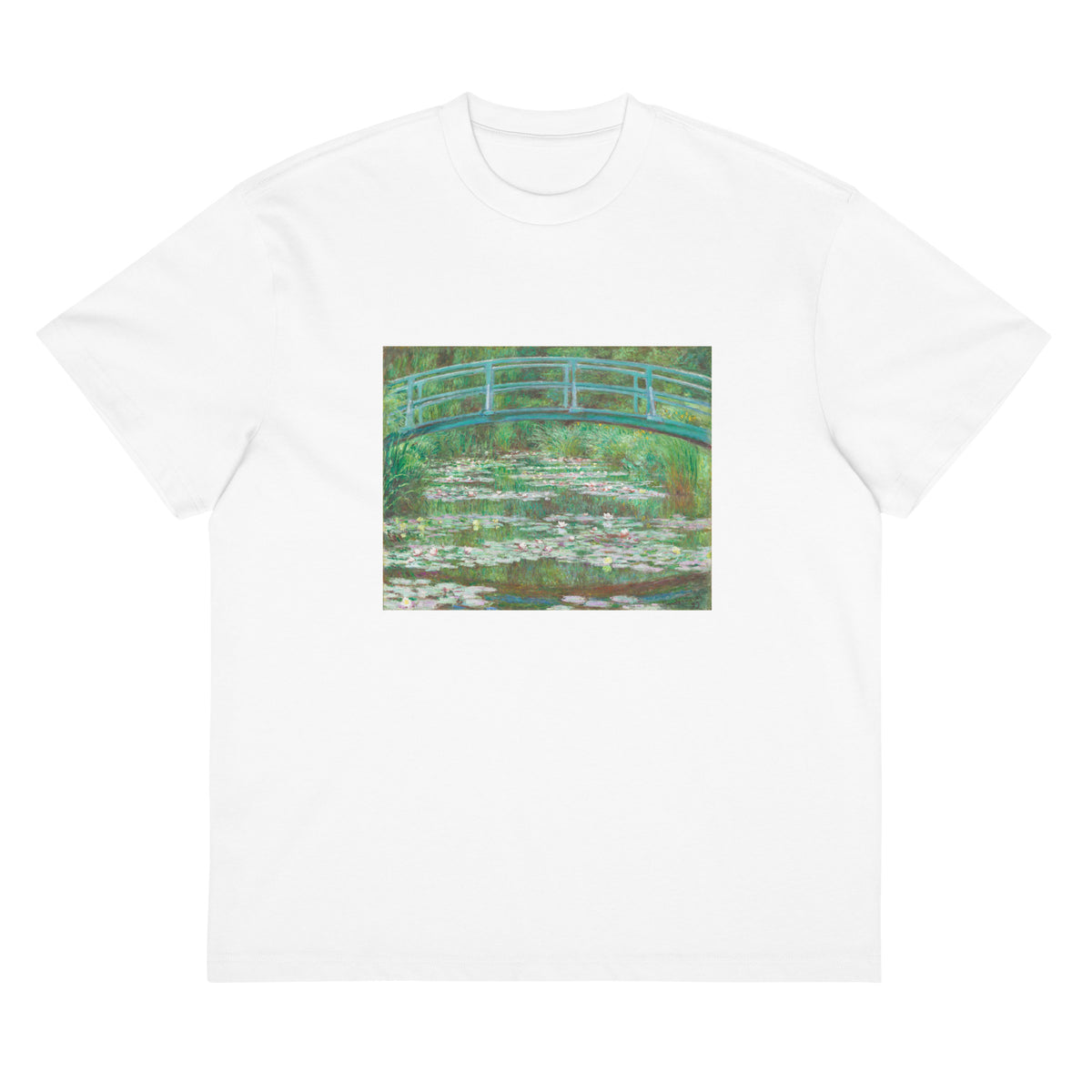White T-shirt The Japanese Footbridge Signature
