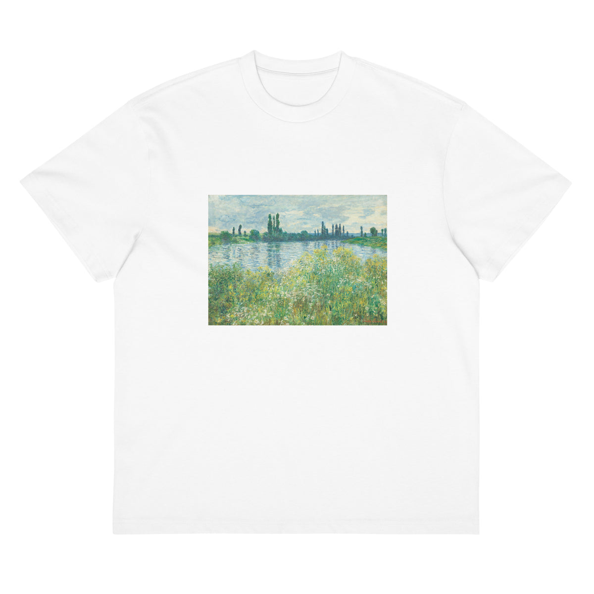 White T-shirt Banks Of The Seine Vetheuil Signature