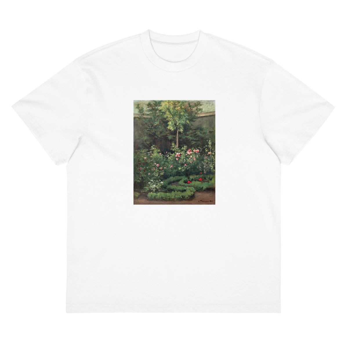 White T-shirt A Rose Garden Signature