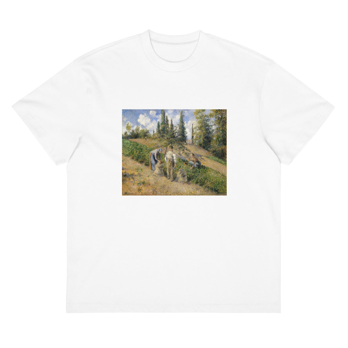White T-shirt The Harvest Pontoise Signature