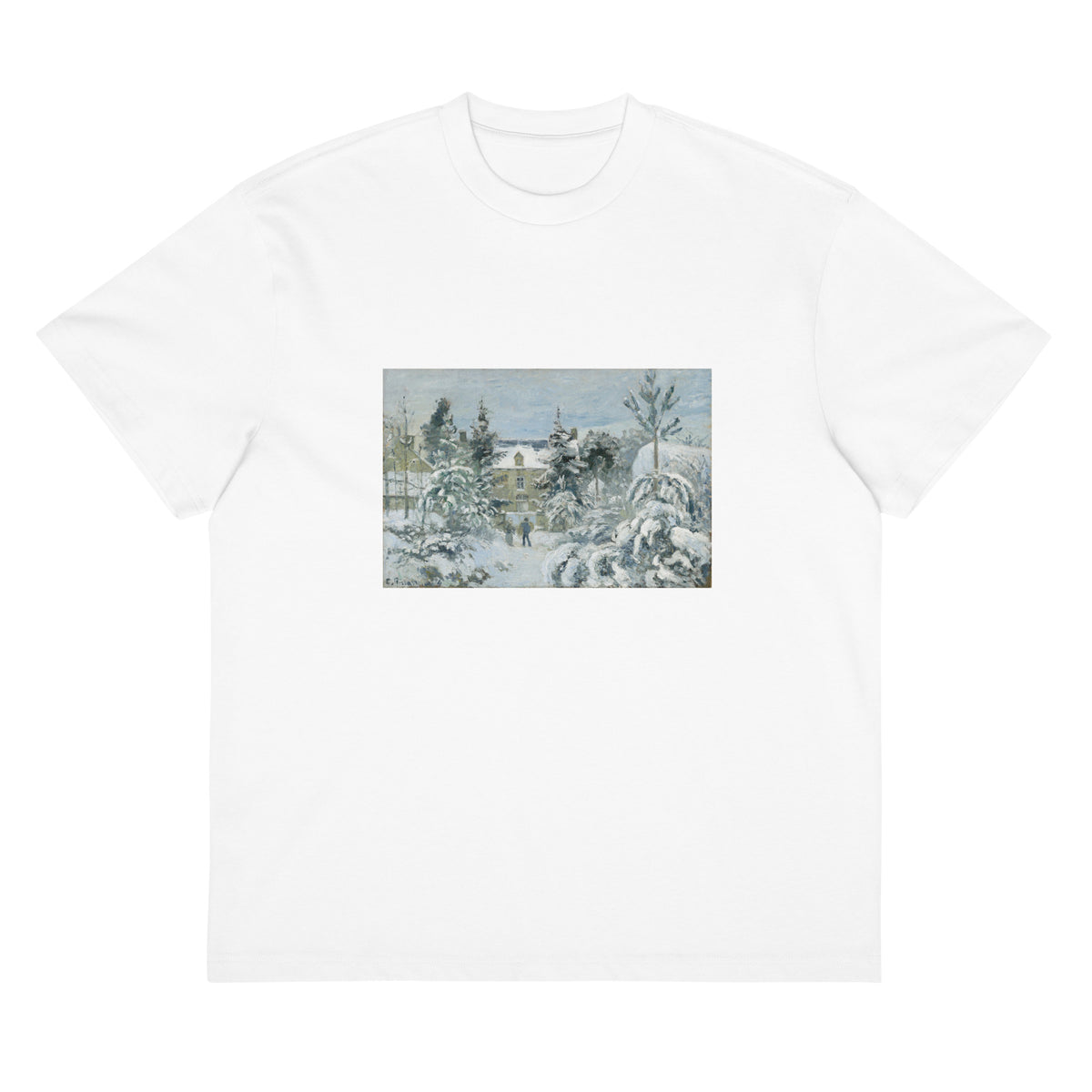 White T-shirt Piette House At Montfoucault Painting In High Resolution Signature
