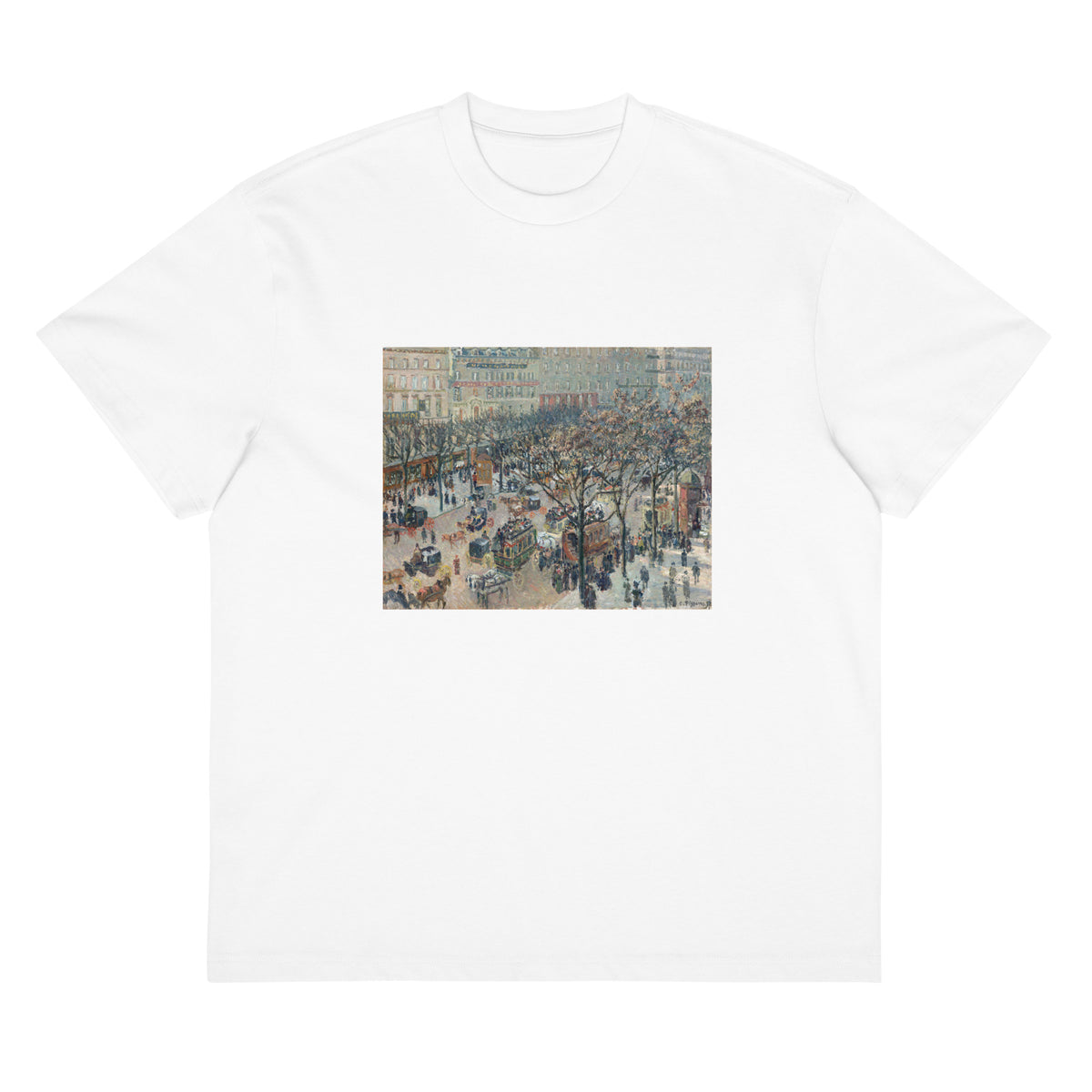 White T-shirt Boulevard Of The Italians Morning Sunlight Signature