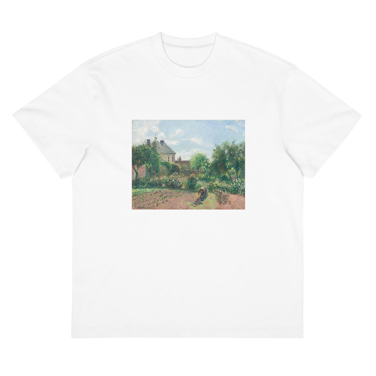White T-shirt The Artist Garden At Eragny Signature