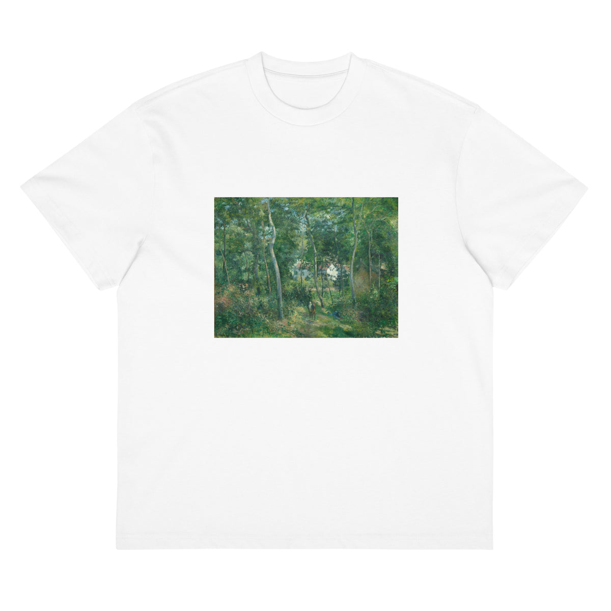 White T-shirt Edge Of The Woods Near L Hermitage Pontoise Signature