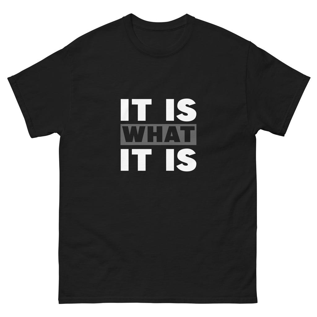 Black T-shirt It Is What It Is Essential