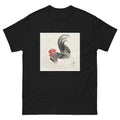 Black T-shirt Chicken And Cock - Ohara Koson 1900 Essential