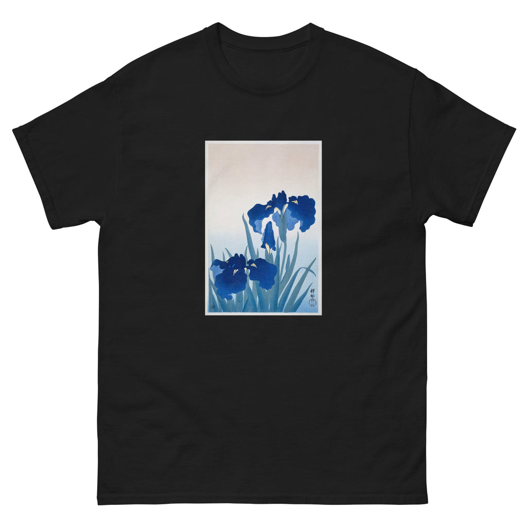 Black T-shirt Iris Flowers - Ohara Koson 1925 Essential