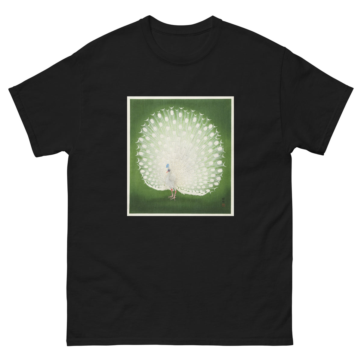 Black T-shirt Peacock - Ohara Koson 1925 Essential
