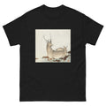 Black T-shirt Couple Of Deers - Ohara Koson 1900 Essential