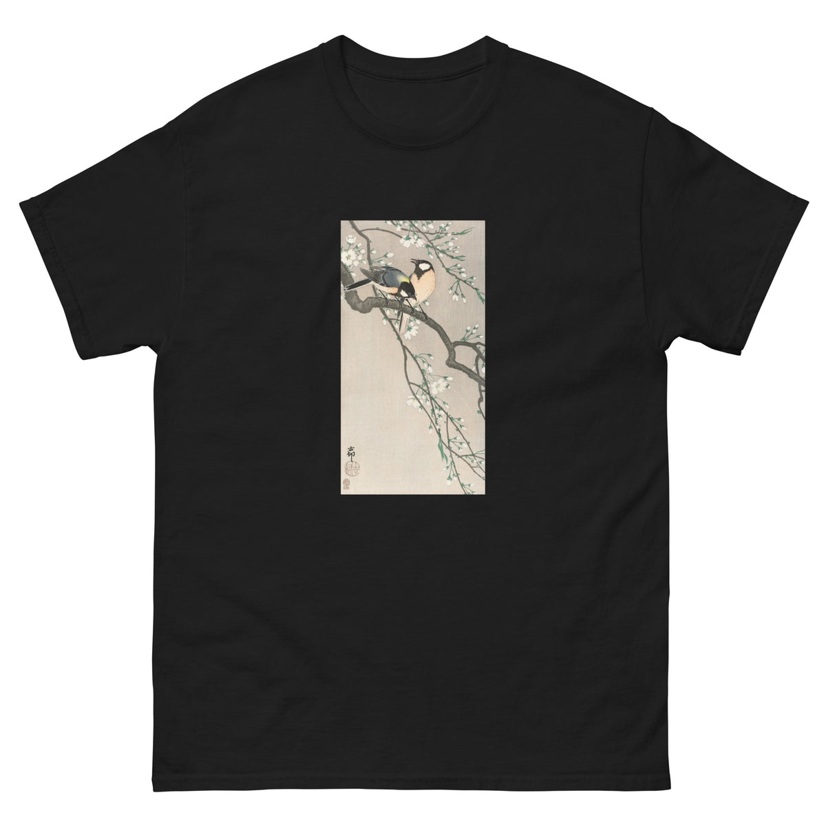 Black T-shirt Tits On Cherry Branch Essential