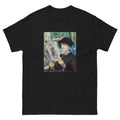 Black T-shirt Woman Reading Painting In High Resolution Essential