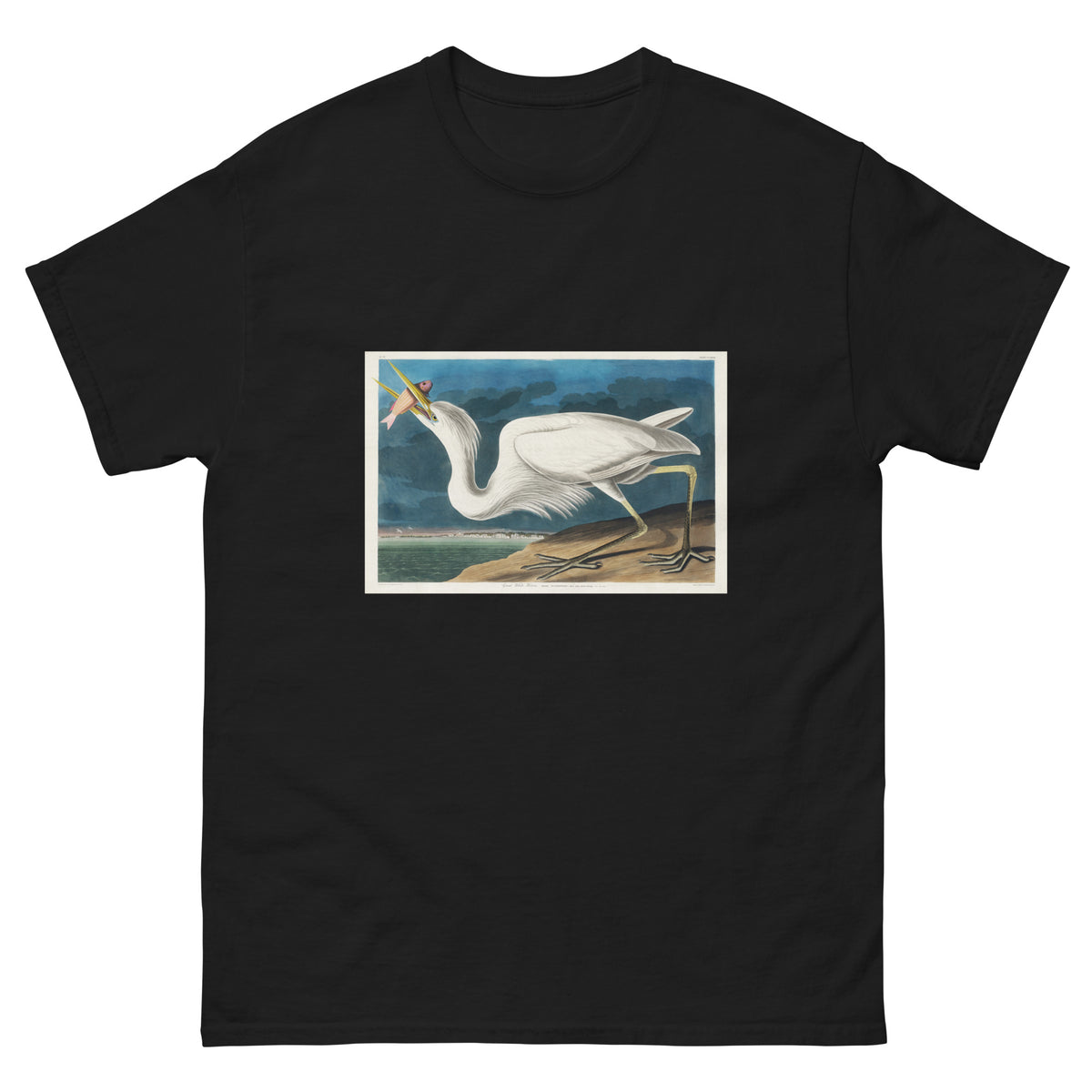 Black T-shirt Great White Heron Essential
