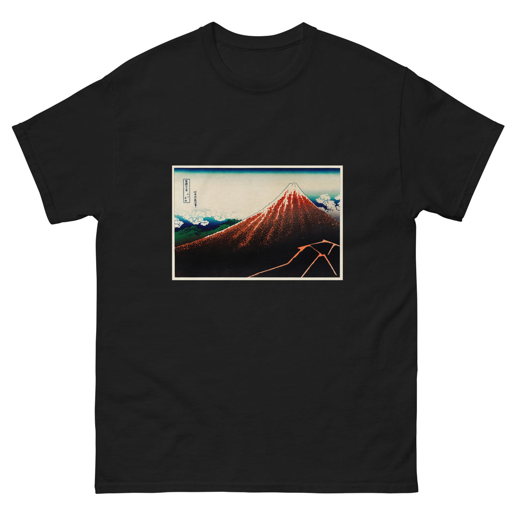 Black T-shirt Sanka Hakuu - Katsushika Hokusai 1760 Essential