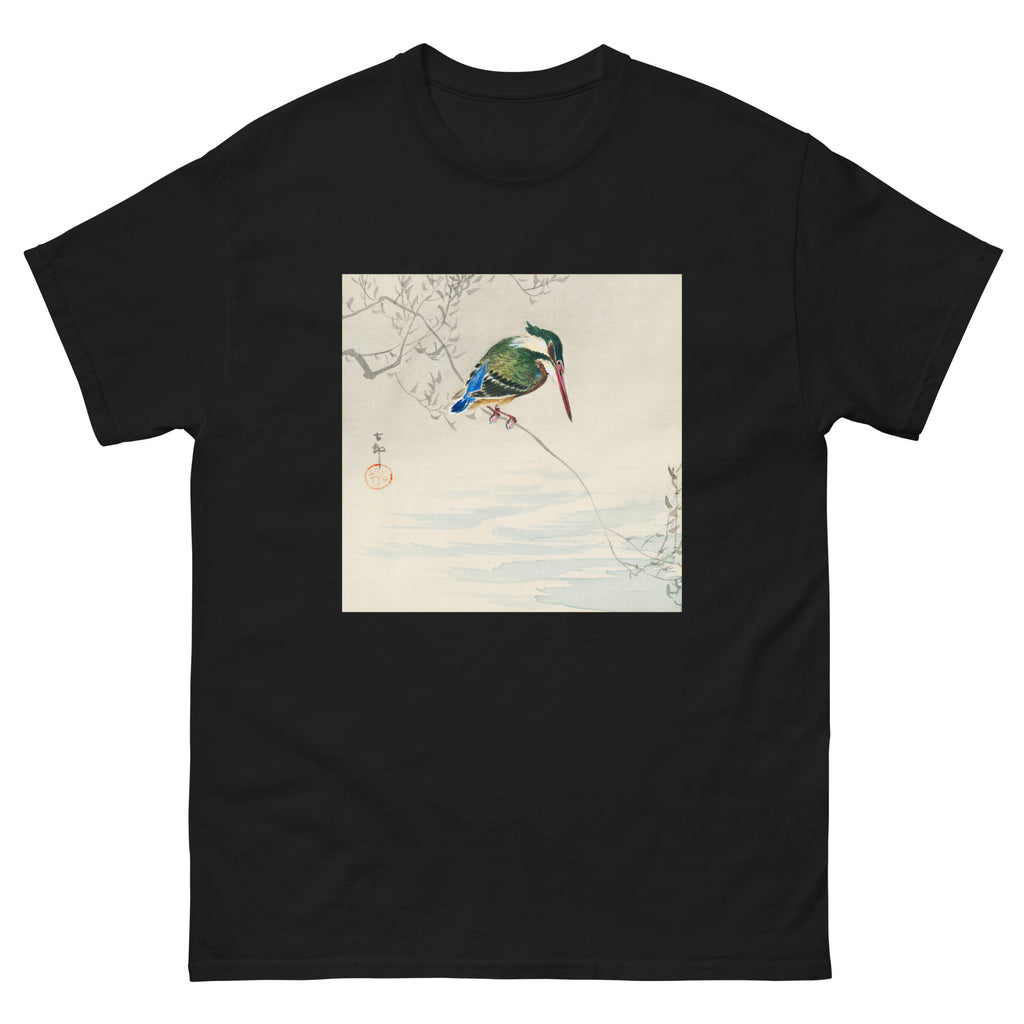 Black T-shirt A Kingfisher - Ohara Koson 1920 Essential