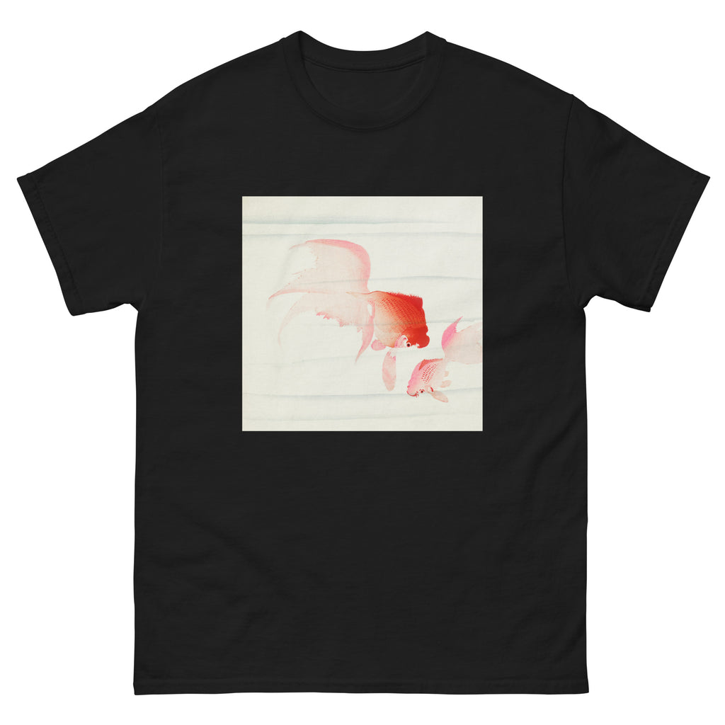 Black T-shirt Gold Fish - Ohara Koson 1900 Essential