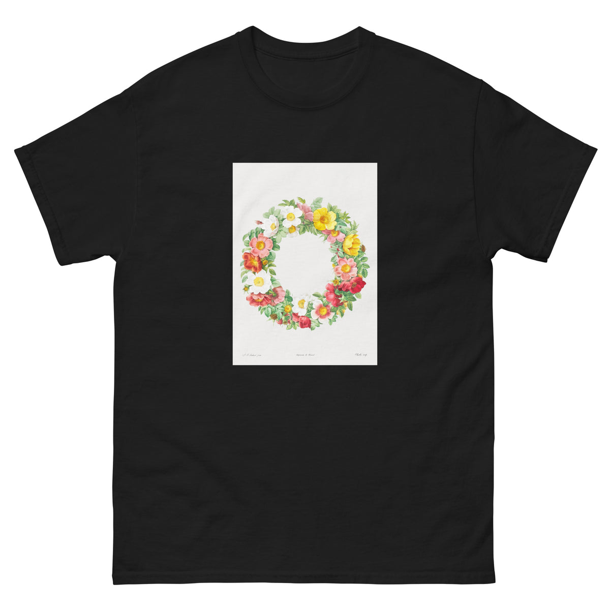 Black T-shirt Roses Essential
