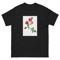 Black T-shirt Red Cabbage Rose Also Known As Bengal Eyelet Rosa Indica Caryophyllea - Pierre-Joseph Redoute Original From The Library Of Congress 1817 Essential