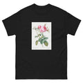 Black T-shirt Rose De Mai Rosa Centifolia Foliacea Essential