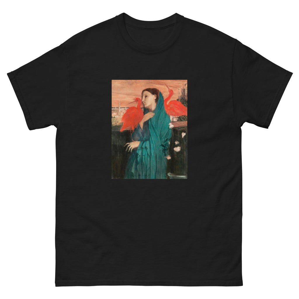 Black T-shirt Young Woman With Ibis Painting In High Resolution Essential