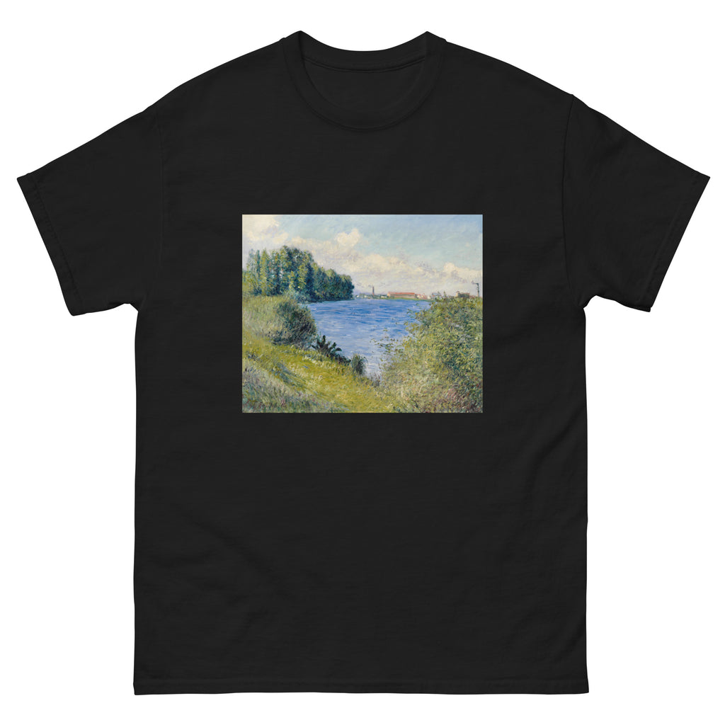 Black T-shirt The Seine At Argenteuil Painting In High Resolution Essential
