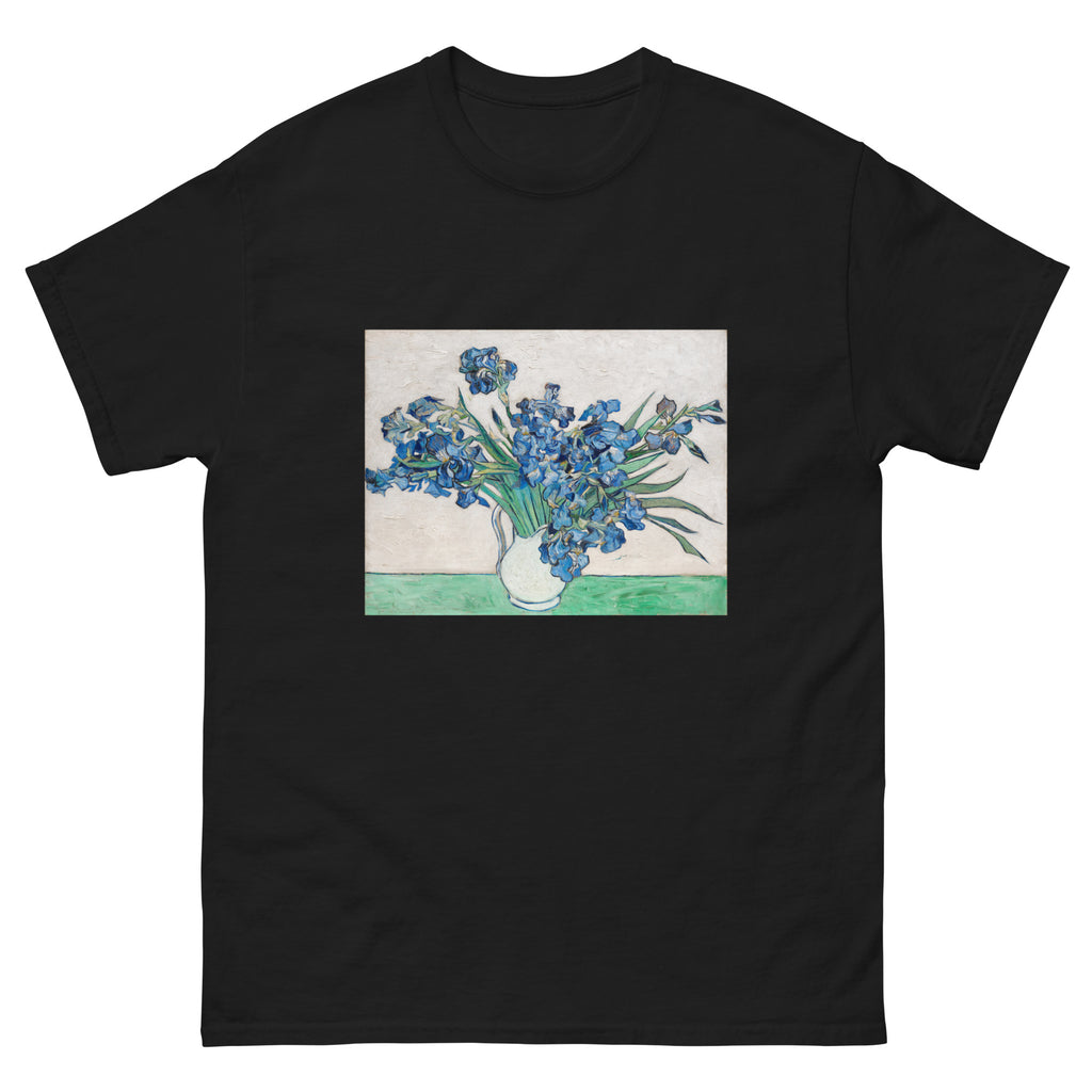 Black T-shirt Vincent Van Gogh S Irises Essential
