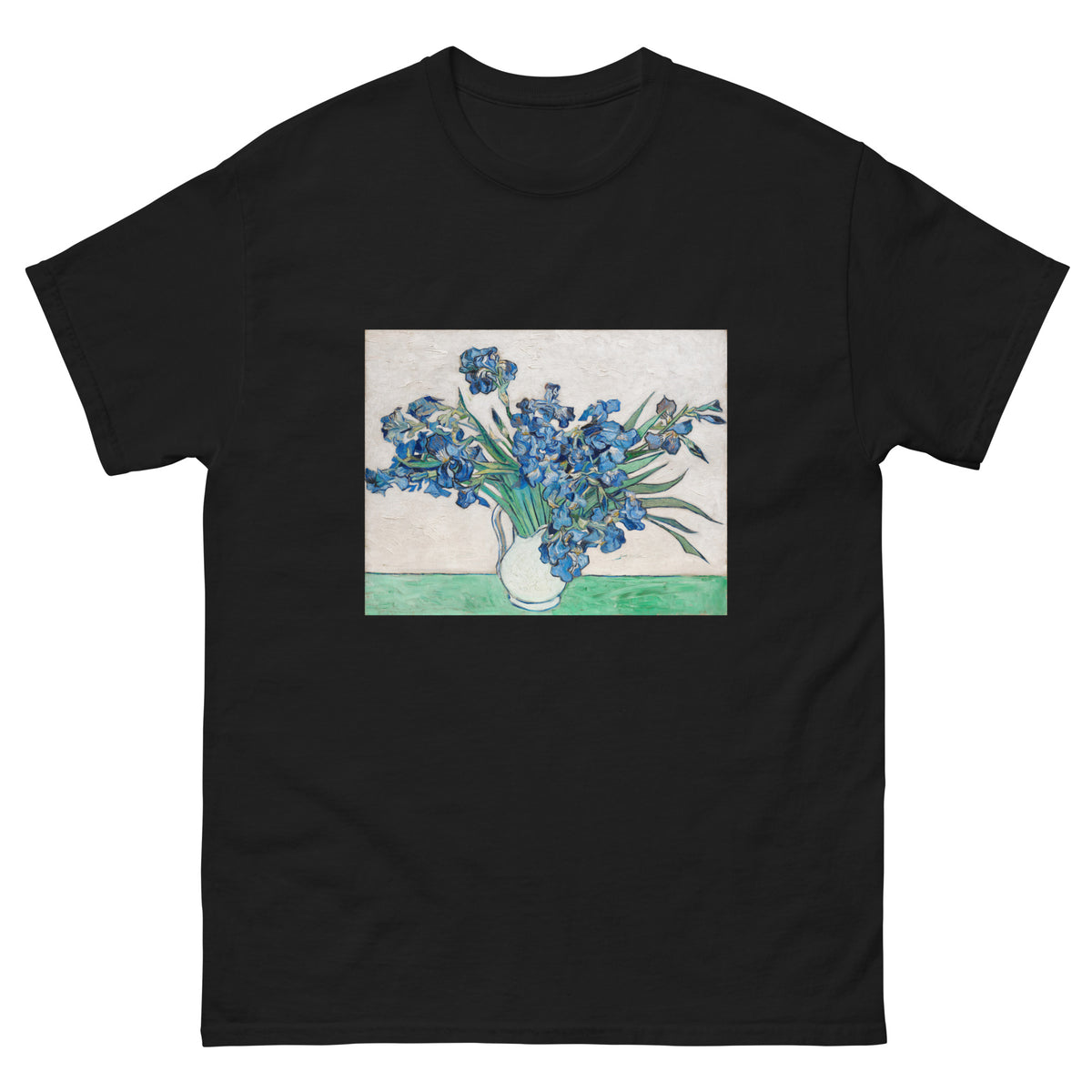 Black T-shirt Vincent Van Gogh S Irises Essential