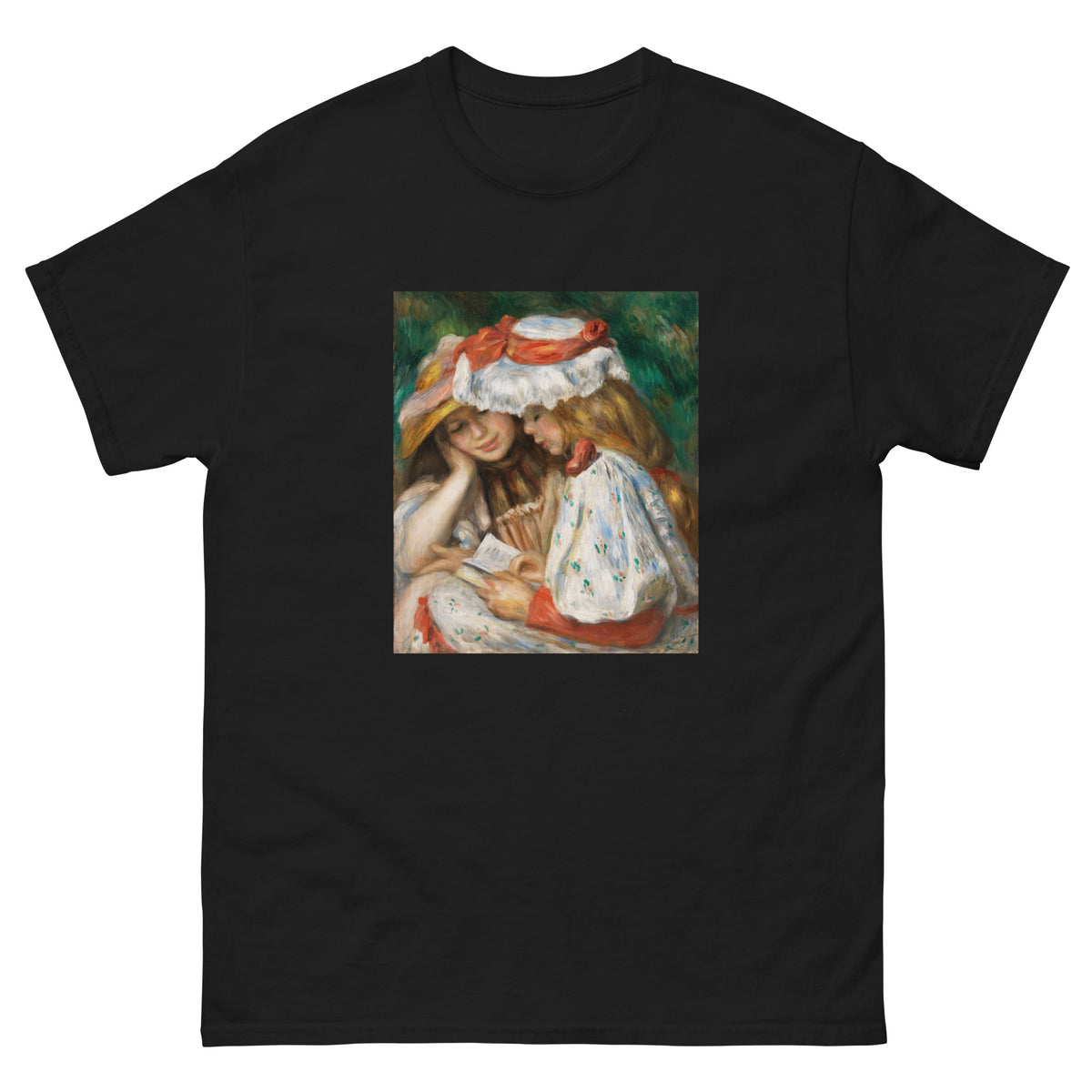Black T-shirt Two Girls Reading C 1890 1891 Essential