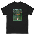 Black T-shirt Woman Walking In An Exotic Forest Femme Se Promenant Dans Une Foret Exotique Essential