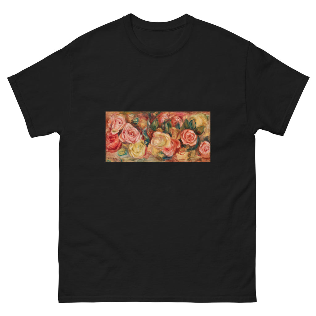 Black T-shirt Roses Renoir Essential